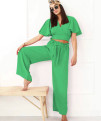 Compleu de damă bluză şi pantalon 22659 verde