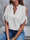 Bluză de damă cu umeri goi 87012 albă