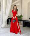 Rochie lungă de damă A1728 roșie
