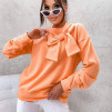 Bluză de damă cu panglică K9666 portocaliu