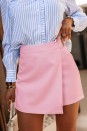 Fustă-Pantaloni de damă cu suprapunere A1626 roz
