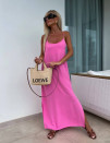 Rochie lungă largi de damă A1889 roz