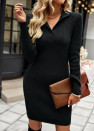 Rochie de damă din tricot J75060 neagră