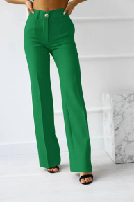 Pantaloni drepti de damă A0834 verde
