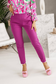 Pantaloni eleganți de damă A0890 violet