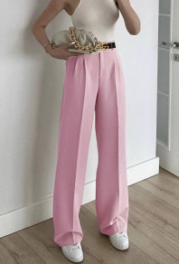 Pantaloni largi de damă X5508 roz