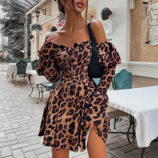 Rochie de damă cu imprimeu leopard 21619