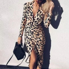 Rochie de damă cu imprimeu leopard 2564
