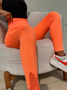 Pantaloni sport de damă 323063 portocaliu