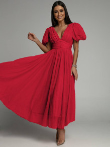 Rochie lungă de damă 22166 roșu