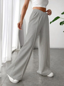 Pantaloni largi de damă cu elastic AR3211 gri