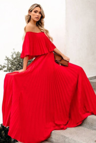 Rochie de damă Soleil X3575 roșu