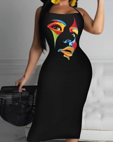 Rochie de damă cu imprimeu Z50023 neagră