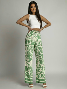 Pantaloni de damă cu centură K6320 verde