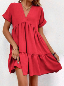 Rochie largi de damă K6228 roșie