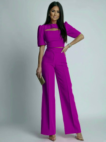 Compleu bluză și pantaloni de damă 24220 violet