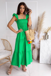 Rochie lungă de damă K3900 verde