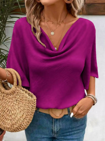 Bluză largi de damă K6378 violet