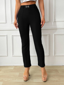 Pantaloni de damă K6605 negru