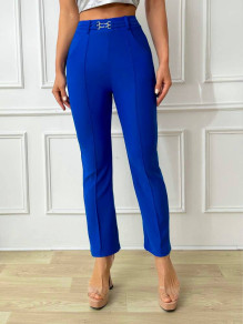 Pantaloni de damă K6605 albastru