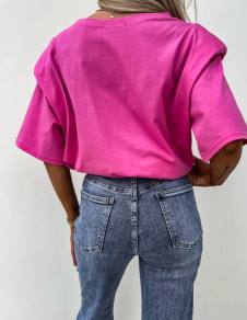 Дамска тениска с подплънки A1569 розов 
