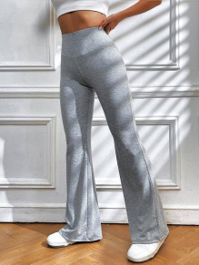 Pantaloni largi din tricot pentru femei AR1208 gri