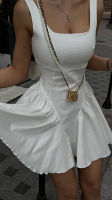Rochie de damă L09001 albă