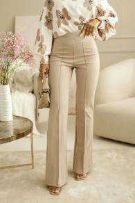 Pantaloni eleganti de damă K5678 bej