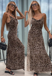 Rochie de damă cu imprimeu leopard H4650