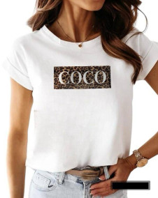 Tricou de damă coco P5667 alb