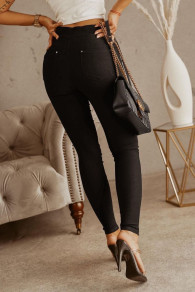 Pantaloni elastici de damă K18831 negru
